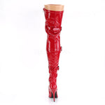 Pleaser SEDUCE-3028 Boots Red | Angel Clothing