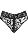 Noir Handmade Leopard Flock Panties | Angel Clothing