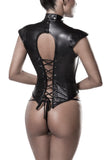 Grey Velvet Corset Set (XL) | Angel Clothing