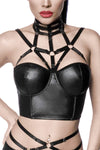 Saresia Wetlook Harness Top | Angel Clothing