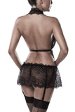 Grey Velvet Lace Set | Angel Clothing