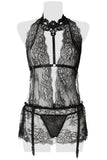 Grey Velvet Lace Set | Angel Clothing