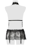 Grey Velvet Lace Set | Angel Clothing