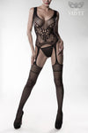 Grey Velvet Bodystocking | Angel Clothing