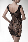 Grey Velvet Mesh Dress | Angel Clothing