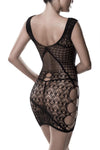 Grey Velvet Mesh Dress | Angel Clothing