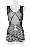 Grey Velvet Mesh Dress | Angel Clothing