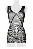 Grey Velvet Mesh Dress | Angel Clothing