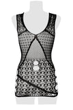 Grey Velvet Mesh Dress | Angel Clothing
