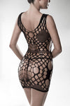 Grey Velvet Fine Mesh Dress | Angel Clothing