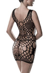 Grey Velvet Fine Mesh Dress | Angel Clothing
