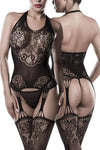 Grey Velvet Bodystocking