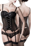 Grey Velvet Suspender Set (M) | Angel Clothing