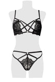 Grey Velvet Bra Set | Angel Clothing