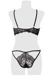 Grey Velvet Bra Set | Angel Clothing