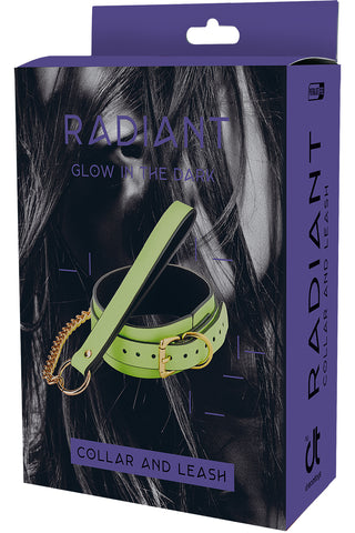 Radiant Collar and Leash Glow in the Dark Green