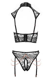 Abierta Fina Rose Gold Lace Set | Angel Clothing