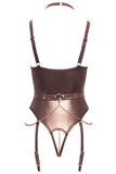 Abierta Fina Bronze Gold Crotchless Body | Angel Clothing