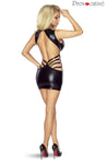 Provocative PR6080 Wet look Dress Black (S/M) | Angel Clothing