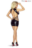 Provocative PR6080 Wet look Dress Black (S/M) | Angel Clothing
