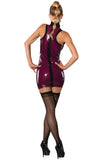 Guilty Pleasure Purple Latex Mini Dress | Angel Clothing