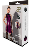 Guilty Pleasure Purple Latex Mini Dress (L, XL) | Angel Clothing