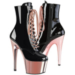 Pleaser ADORE 1020 Boots Black Rose Gold | Angel Clothing