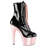 Pleaser ADORE 1020 Boots Black Rose Gold | Angel Clothing