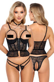 Abierta Fina Longline Bra Set