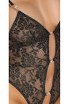 Abierta Fina Black Lace Body | Angel Clothing