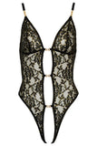 Abierta Fina Black Lace Body | Angel Clothing