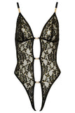 Abierta Fina Black Lace Body | Angel Clothing