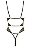 Abierta Fina Black Lace Body | Angel Clothing