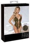 Abierta Fina Black Lace Body | Angel Clothing