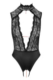 Abierta Fina Black Lace Body | Angel Clothing