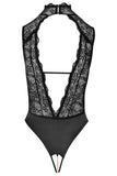 Abierta Fina Black Lace Body | Angel Clothing