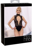 Abierta Fina Black Lace Body | Angel Clothing