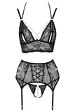Abierta Fina Suspender Set | Angel Clothing