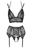 Abierta Fina Suspender Set | Angel Clothing