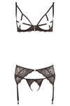 Abierta Fina Rhinestone Lingerie Set | Angel Clothing