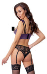 Abierta Fina Purple Chain Lingerie Set | Angel Clothing