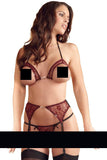 Abierta Fina Red Suspender Set (XL) | Angel Clothing