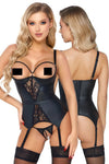 Abierta Fina Suspender Shirt and Thong