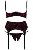 Abierta Fina Red Shelf Bra Set | Angel Clothing