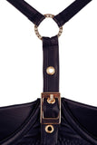 Abierta Fina Shelf Bra Set with Suspender Straps (L) | Angel Clothing