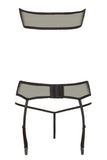 Abierta Fina Suspender Set with Rhinestones (L, XL) | Angel Clothing