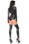 Saresia Wetlook Black Body Set with Hood (M, L) | Angel Clothing