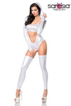 Saresia Wetlook Silver Body Set (XS, L) | Angel Clothing