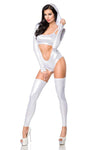 Saresia Wetlook Silver Body Set (XS, L) | Angel Clothing