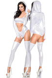 Saresia Wetlook Silver Body Set (XS, L) | Angel Clothing